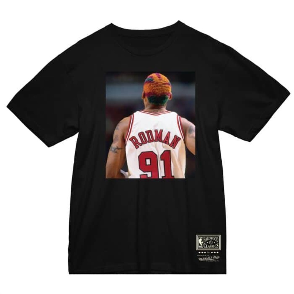 CHICAGO BULL DENNIS RODMAN T-SHIRT BY MITCHELL & NESS